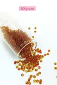 Dökme Cam Kum Boncuk (8/0) 3 mm - 60 Gram - Şeffaf Sarı Kırmızı - BNC216 thumbnail 1