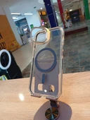 İPhone 15 Uyumlu Kamera Çerçevesi Stand Olabilen Kılıf MagSafe Özellikli Sararmaz Kapak - 4