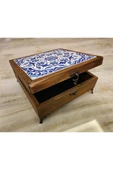 Mia92-çini Organizer - Takı-mücevher-ikramlık Kutusu Ahşap Çinili -çok Amaçlı (EL IŞÇİLİĞİ)22*22 Cm - 2