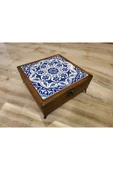 Mia92-çini Organizer - Takı-mücevher-ikramlık Kutusu Ahşap Çinili -çok Amaçlı (EL IŞÇİLİĞİ)22*22 Cm - 4