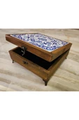 Mia92-çini Organizer - Takı-mücevher-ikramlık Kutusu Ahşap Çinili -çok Amaçlı (EL IŞÇİLİĞİ)22*22 Cm - 1