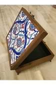Mia92-çini Organizer - Takı-mücevher-ikramlık Kutusu Ahşap Çinili -çok Amaçlı (EL IŞÇİLİĞİ)22*22 Cm - 11