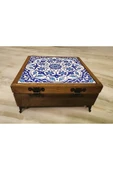 Mia92-çini Organizer - Takı-mücevher-ikramlık Kutusu Ahşap Çinili -çok Amaçlı (EL IŞÇİLİĞİ)22*22 Cm - 5