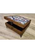 Mia92-çini Organizer - Takı-mücevher-ikramlık Kutusu Ahşap Çinili -çok Amaçlı (EL IŞÇİLİĞİ)22*22 Cm - 7