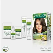 SEA COLOR NATURAL 2 Tüp Krem Saç Boyası Seti Yoğun Küllü Kumral No:7.11 - 2