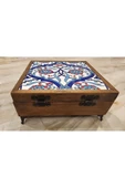 Mia92-çini Organizer - Takı-mücevher-ikramlık Kutusu Ahşap Çinili -çok Amaçlı (EL IŞÇİLİĞİ)22*22 Cm - 10