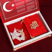 Furkan Hediyelik Bayraklı Kuranı Kerim Seti - 4