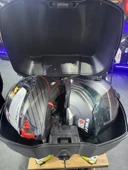 52 Litre Motosiklet Çantası Topcase Çift Kask Alır Tien Sırt Dayama Pedli Otomatik Kilitli Arasmto thumbnail 8