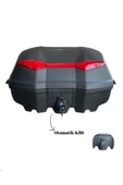 52 Litre Motosiklet Çantası Topcase Çift Kask Alır Tien Sırt Dayama Pedli Otomatik Kilitli Arasmto thumbnail 1