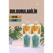 ModaCar Doldurulabilir Krem Şampuan Kabı Tekrar Kullanılabilir Set 4 ADET - 1
