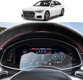 Audi A6 2019-2024 Model 12.3 inç Direksiyon Arkası Gösterge Panel Uyumlu 9H Nano Ekran Koruyucu thumbnail 1