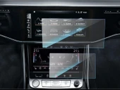 Audi A7 2019-2024 Model Alt Üst Navigasyon ve Bilgi Ekranı Uyumlu 9H Nano Ekran Koruyucu - 1
