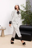 Pierre Cardin Saten Biyeli Kadın Pijama Takımı - 1300 - 3