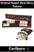 Özel Üretim Vip Büyük Boy Istakalı Eğlence Hobi Oyun 101 Ağaç Orijinal Sedef Oval Okey Takımı - 1