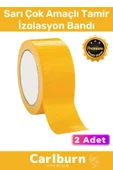 Süper Güçlü Su Geçirmez Sızdırmaz Sarı Renk Çok Amaçlı Tamir İzolasyon Bandı 48mm x 10m 2 Adet - 1