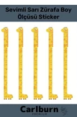 Özel Üretim İz Bırakmayan Çift Taraflı Bantlı Silinebilir Ev Sevimli Sarı Zürafa Boy Ölçüsü Sticker - 1