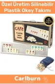 Premium Antibakteriyel Kir Tutmayan Çizilmeye Dayanıklı Silinebilir Plastik Kahveci Kafe Okey Takımı - 1
