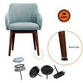 16 Adet Silentplug Sessiz Tapa Masa Sandalye Çivili Polygrid Siyah - 1