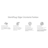 16 Adet Silentplug Sessiz Tapa Masa Sandalye Çivili Polygrid Siyah - 6