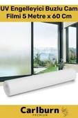 Özel Üretim İç Göstermeyen Yapışkan İz Bırakmaz UV Engelleyici Buzlu Cam Filmi 5 Metre x 60 Cm - 1