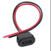 2 Pin Type C Usb Uzatma Kablosu-Syah - 1