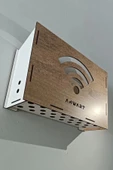 Dekoratif Ahşap Modem Saklama Kutusu Modem Rafı - 3
