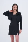Trend Kadın Modern ve Şık Ceket ve Elbise Kombini - 11
