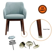 24 Adet Silentplug Sessiz Tapa Masa Sandalye Çivili Polygrid Krem - 1