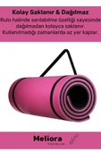 Taşıma Askılı Konfor Modeli Çift Taraflı Kaymaz Yoga Meditasyon Minderi Pembe Siyah Mat - 5