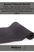 Taşıma Askılı Konfor Modeli Çift Taraflı Kaymaz Yoga Meditasyon Minderi Siyah Mat - 3