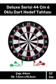 Deluxe Serisi 17' Her Yaş Için Iç Mekan Ve Dış Mekan 44 Cm Kız Erkek Çocuk 6 Ok Dart Hedef Tahtası - 1