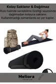 Taşıma Askılı Konfor Modeli Çift Taraflı Kaymaz Yoga Meditasyon Minderi Siyah Mat - 5