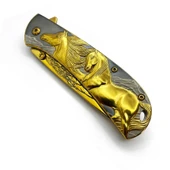 Columbia Company Gold At Gravür Işlemeli Çakı thumbnail 3