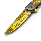 Columbia Company Gold At Gravür Işlemeli Çakı thumbnail 2