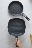 Defne Bio Granit Tava-grill Set Black - 3