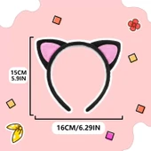 Kedi Kulak Taç Etek Kuyruk Ve Papyon 4 Lü Set Çocuk Pembe - 3