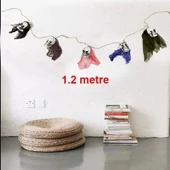 İp Üzeri 5 Adet Kuru Kafa Asmalı Süs 1.2 Metre - 1