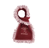 Artoholic bordo polar nakışlı atkı - 1