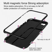Apple iPhone 7 Plus Kılıf 360 Derece Korumalı Çift Parçalı Mıknatıslı Arkası Cam Kapak - 11