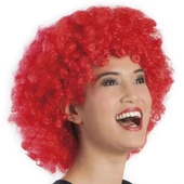 Kırmızı Renk Kıvırcık Afro Bonus Peruk - 4