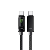 Ultimate Upd4160t 60w Lcd Ekranlı Metal Başlıklı Hasır Örgü Type-c To Type-c Hızlı Şarj Ve Data Kablo - 2