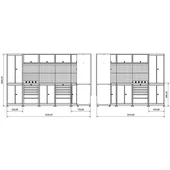 3.2m x 2.6m Modüler Köşe Çalışma Tezgahı İE.36.18.81 - 4