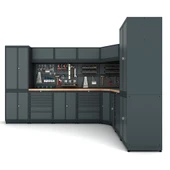 3.2m x 2.6m Modüler Köşe Çalışma Tezgahı İE.36.18.81 - 2
