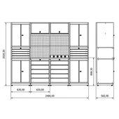 2.4 Metre Modüler Çalışma Tezgahı İE.36.18.18 - 4
