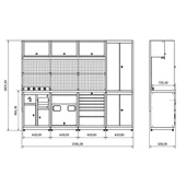 2.4 Metre Modüler Çalışma Tezgahı İE.36.18.14 - 4