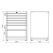 7 Çekmeceli Metal Dolap İE.36.18.30.04 thumbnail 3