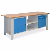 2.1 Metre Yükseklik Ayarlı Çalışma Tezgahı 2 Çekmeceli Dolaplı İE.YACT.21.2 - 1
