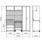 1.8 Metre Modüler Çalışma Tezgahı İE.36.18.06 - 4