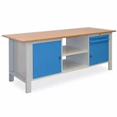 2.1 Metre Yükseklik Ayarlı Çalışma Tezgahı 2 Çekmeceli Dolaplı İE.YACT.21.2 - 2