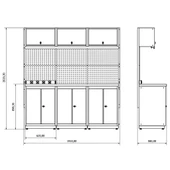 1.8 Metre Modüler Çalışma Tezgahı İE.36.18.07 - 4